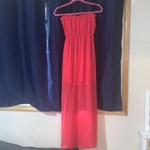 Strapless dress. Size large.